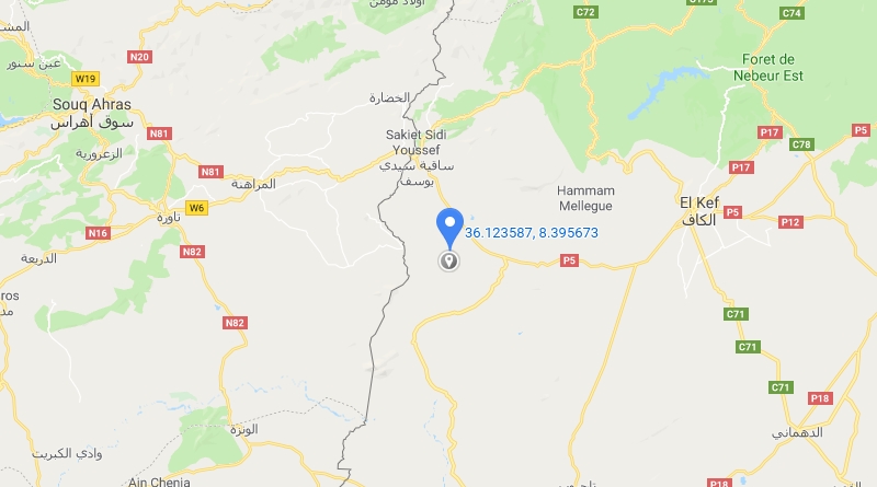 Erdbeben bei Sakiet Sidi Youssef im Gouvernorat Kef