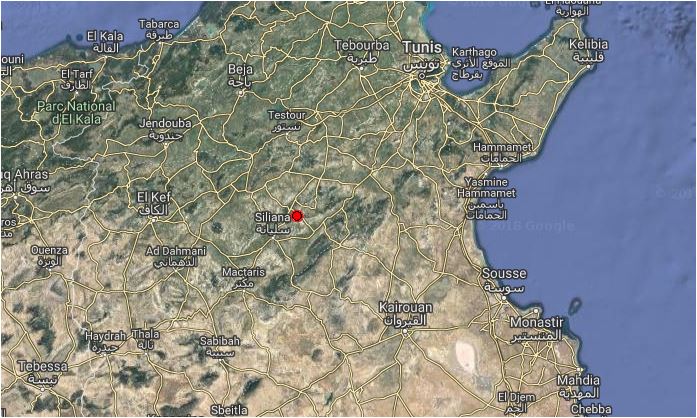 Leichtes Erdbeben bei Siliana, Tunesien (M2,8)
