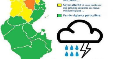 Warnung vor markantem Wetter in der Mitte Tunesiens, insbesondere Kairouan ab 18.04.2018, 14 Uhr