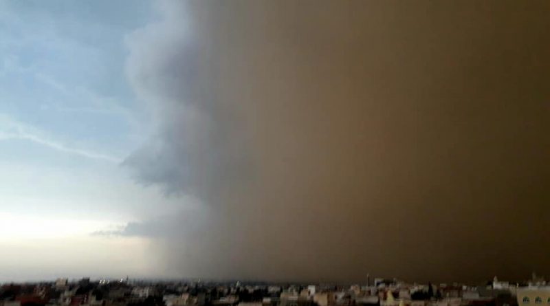 Sandsturms in Akouda/Sousse am 05.09.2018.