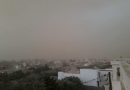 Eingeschränkte Sicht durch Sand ohne Niederschlag während eines Sandsturms in Akouda/Sousse am 05.09.2018.