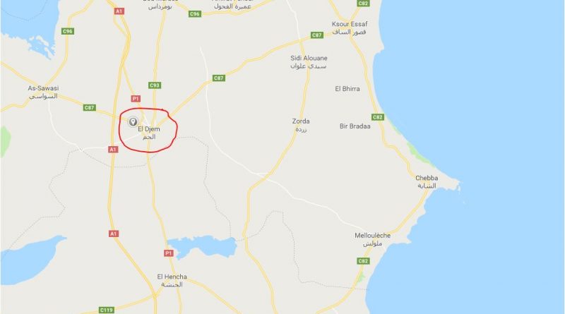 Leichtes Erdbeben bei El Djem im Gouvernorat Mahdia (M2,73)
