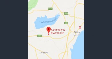 Leichtes Erdbeben (M3,19) bei Mazzouna, Sidi Bouzid