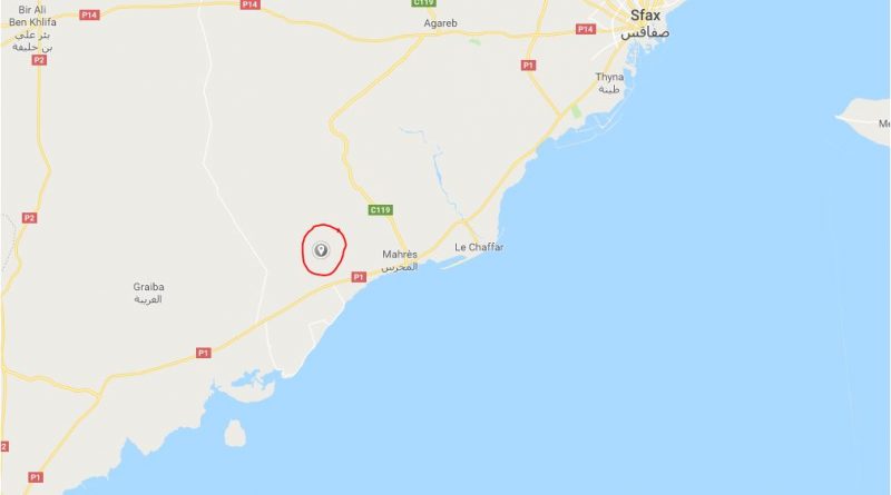 Leichtes Erdbeben bei Mahres südwestlich von Sfax (M3,5)