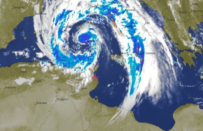 Niederschlagsmengen: Sa., 03.11.2018, 7 Uhr bis So., 04.11.2018, 7 Uhr Tunesien