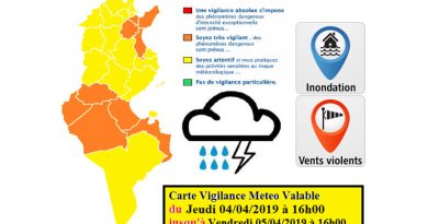 Warnung vor Starkregen, starken Winden und möglichen Überflutungen bis 05.04.2019, 16 Uhr