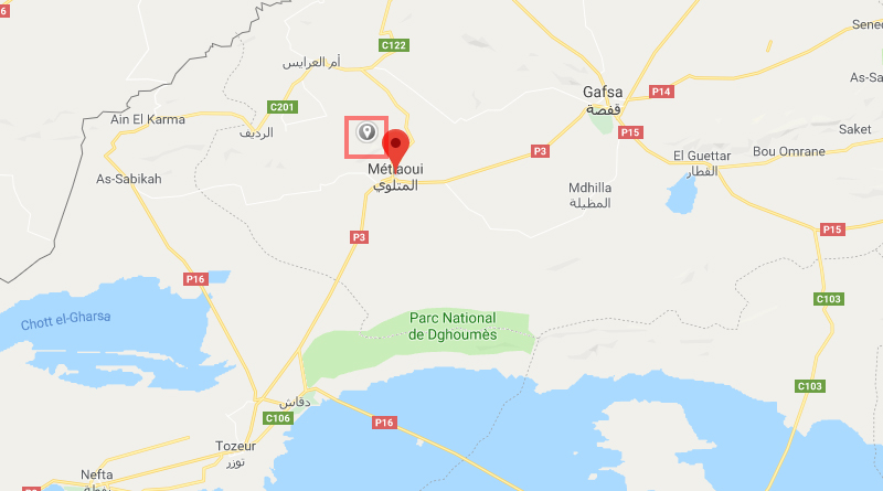 Leichtes Erdbeben bei Métlaoui im Gouvernorat Gafsa (M2,7)