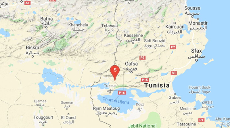 Spürbares Erdbeben bei Métlaoui im Gouvernorat Gafsa (M4,1)