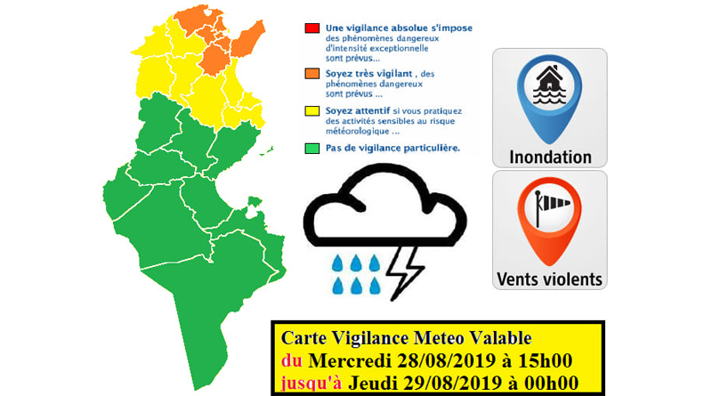 Warnung vor markantem Wetter mit starkem Regen, Gewitter und Hagel im Norden und der Mitte