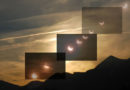 Fotomontage des Verlaufs einer partiellen Sonnenfinsternis zwischen Anfang etwa bei Sonnenaufgang und etwa der Finsternismitte - Bild: Von Sgbeer - Eigenes Werk, CC BY-SA 3.0, https://commons.wikimedia.org/w/index.php?curid=12572353