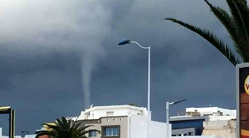 Windhose in Monastir - Titelbild: Monastir News