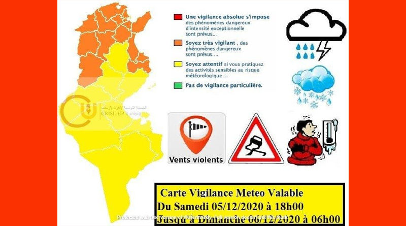 Warnung vor Schnee, Kälte, Wind und Niederschlägen ab Sa, 5 Dez 2020