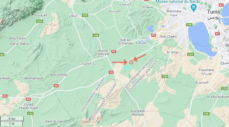 31 Mai 2021: Zwei Erdbeben in Mornaguia, Manouba [M2.56/2.44]