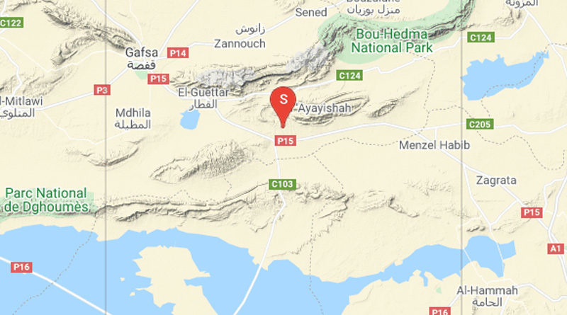 1 Juni 2021: Erdbeben bei Belkhir im Gouvernorat Gafsa [M3.20]