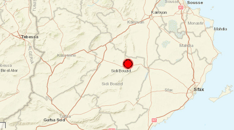 10 Sep 2021: Erdbeben im Gouvernorat Sidi Bouzid [M3.70]