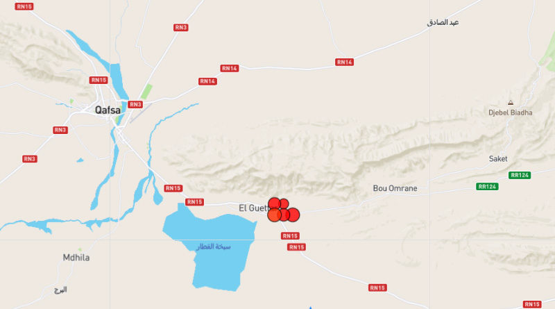 19/20 Jan 2022: Erdbebenserie im Gouvernorat Gafsa [M3.10]