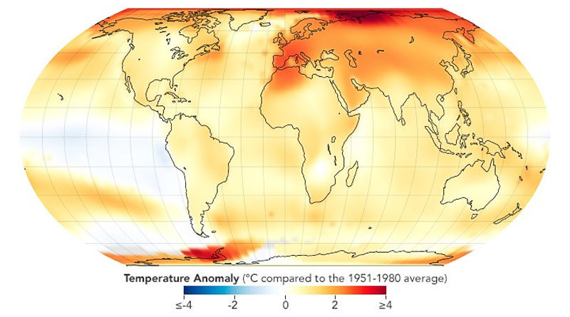 2022 war das fünftwärmste Jahr seit Beginn der Wetteraufzeichnungen
