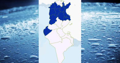 Niederschlagsmengen Tunesien: So, 26. Feb – Mo, 27. Feb 2023, 7 Uhr