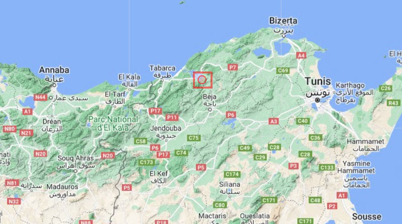 5 März 2023: Erdbeben nahe Nefza im Gouvernorat Béjà [M2.9]