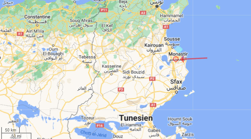 10 März 2023: Erdbeben nahe Jemmal im Gouvernorat Monastir [M2.6]