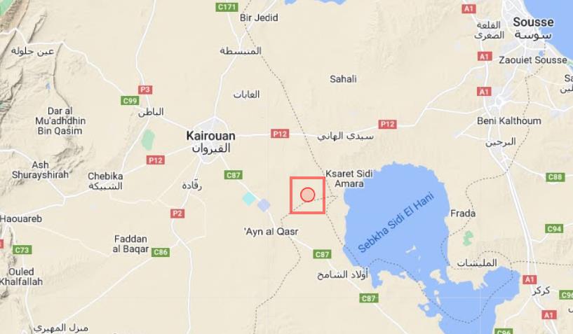 25 März 2023: Erdbeben nahe Kairouan im Gouvernorat Kairouan [M3.8]