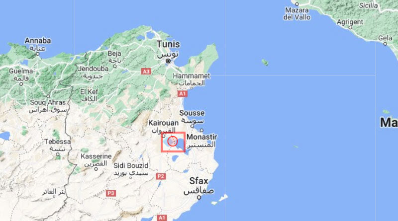 25 März 2023: Erdbeben nahe Kairouan im Gouvernorat Kairouan [M3.8]