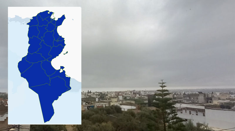 Niederschlagsmengen Tunesien: Mo, 8. Mai – Di, 9. Mai 2023, 7 Uhr